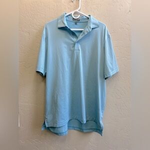 Peter millar striped men’s golf polo size LG . Preppy luxury READ !